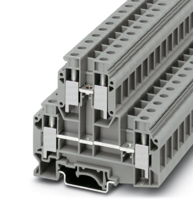 Phoenix Contact Multi-Level Terminal Block; UKKB 10; 65A; 600V; 2-Level; #24 - #6; Screw Connection; Gray